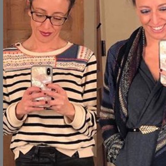 Anthropologie Finn Striped Pullover Top new SIZE LP PL petite size - Picture 8 of 9